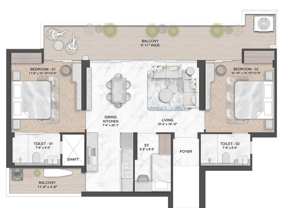 Nature's Court Type A Floor Plan