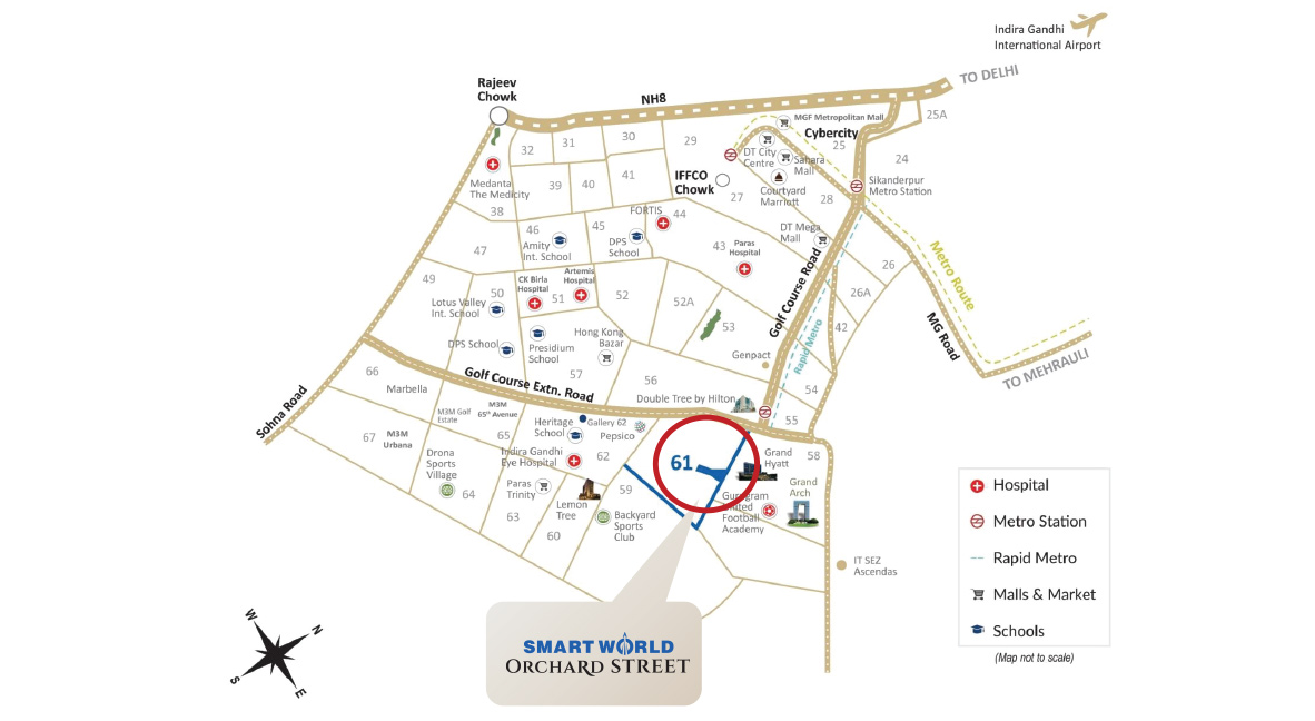 Orchard Street Location Map