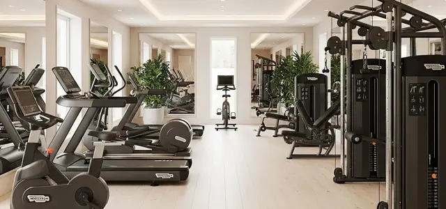Fitness studio at Smartworld Residences by ELIE SAAB
