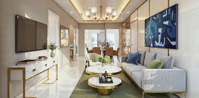 Living and dining room interior at Smartworld Gems