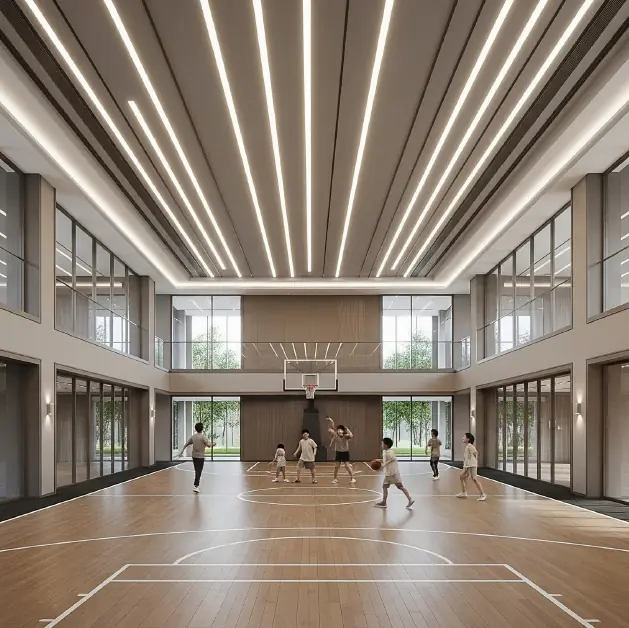 Double-height indoor sports court at Smartworld Nature's Court