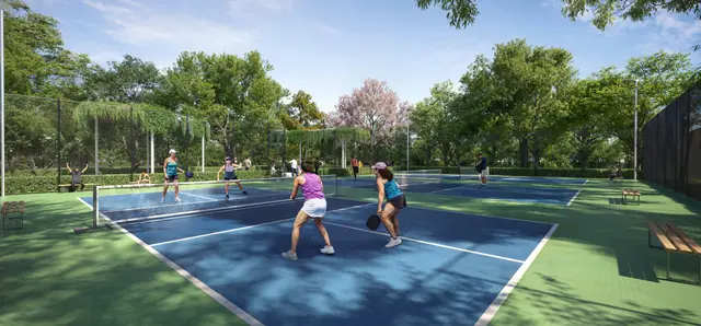 Tennis courts in play at Smartworld Nature's Court