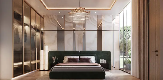 Bedroom interior of a residence at Smartworld One DXP