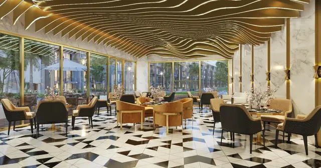 Clubhouse restaurant and banquet space at Smartworld Orchard