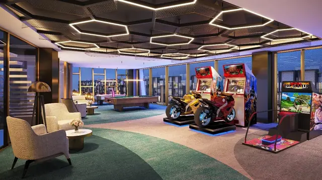 Indoor games and arcade room at Smartworld Orchard