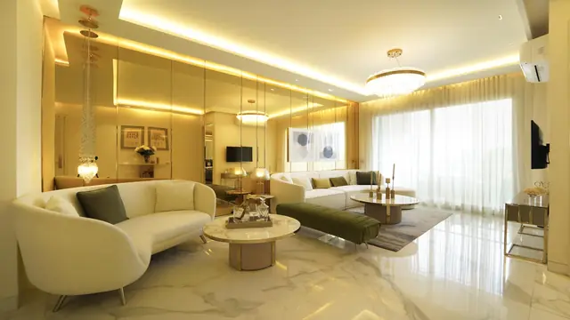 Lounge seating in a Smartworld Orchard residence