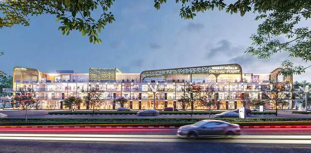 Landscaped forecourt at Smartworld Orchard Street, Sector 61 Gurugram