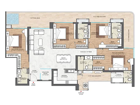 Type B floor plan for Smartworld The Edition