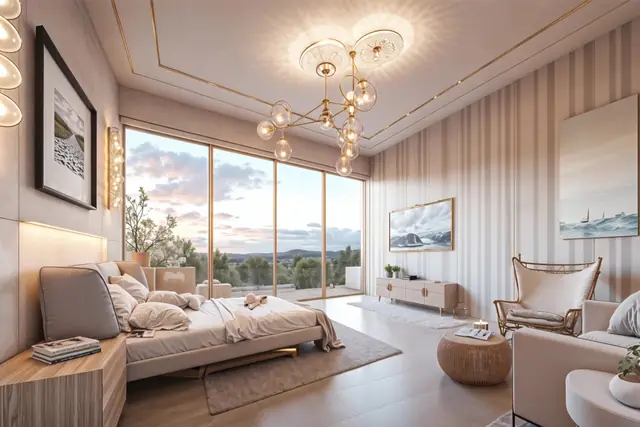 Master bedroom interior at Trump Residences Sector 69 Gurgaon