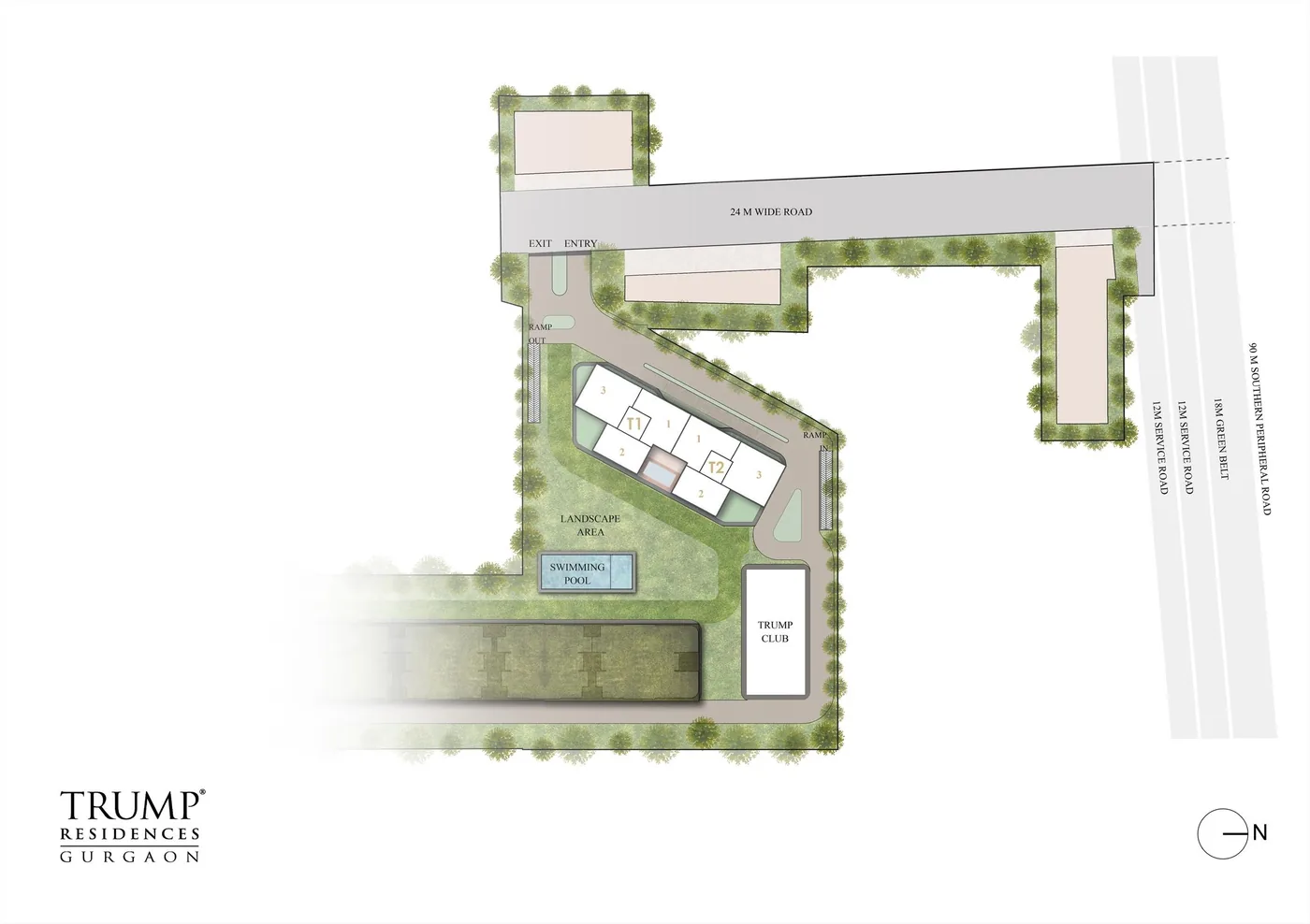 Site plan for Trump Residences Sector 69 Gurgaon at Sector 69, Gurugram